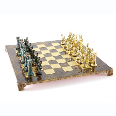 Шахматный набор Греко-Романский Период, коричневая доска 44x44x3 см