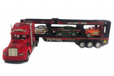 Грузовой автомобиль с машинками на пульте управления (3 машинки, 1/32, 52см)