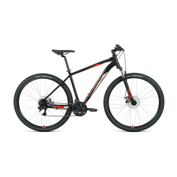 Хардтейл велосипед 29" Forward Apache 29 2.2 D AL черный /красный 2022 г
