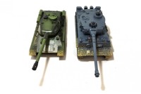 Радиоуправляемый танковый бой T34 Tiger масштаб 1:28 с эффектом грязи ZEGAN 99824D