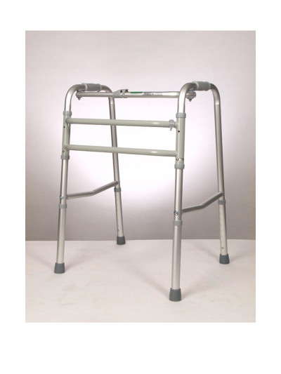 Ходунки складные однокнопочные c регулируемой высотой, шагающие, усиленные вы...