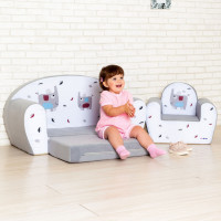 Раскладной бескаркасный (мягкий) детский диван серии "Мимими", Крошка Виви