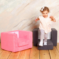 Раскладное бескаркасное (мягкое) детское кресло серии "Дрими", цвет Дрим, Стиль 2