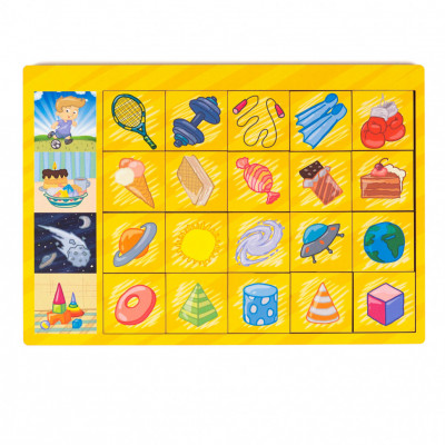 Обучающая игрушка деревянные вкладыши Логические цепочки  - общие