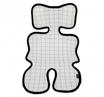 Детский матрасик в коляску, сетчатый Клеточка, белый