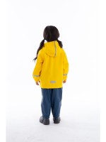 Водонепроницаемый комплект верхней одежды для девочки, цвет желтый/голубой, Björka