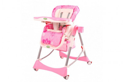 Детcкий стульчик для кормления BabyOne (розовый)