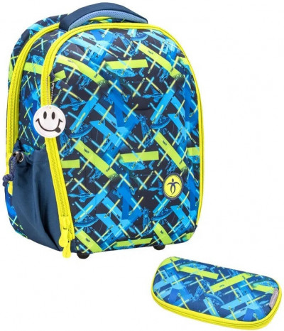 Ранец для мальчика BELMIL STURDY, пенал EVA, 338-82/20-03 GALAXY SET