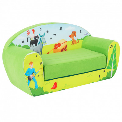 Раскладной бескаркасный (мягкий) детский диван серии "Сказки", Брем...