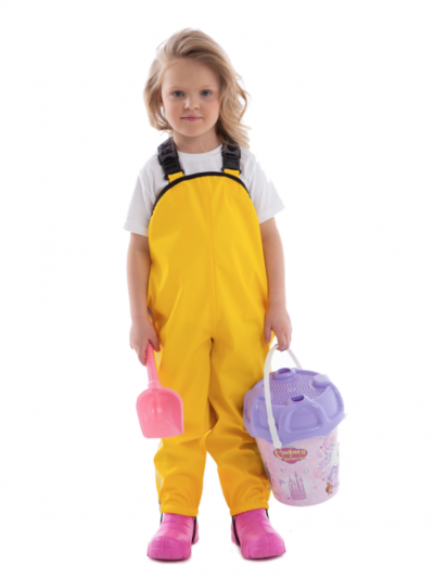 Детский непромокаемый полукомбинезон, цвет желтый, Björka