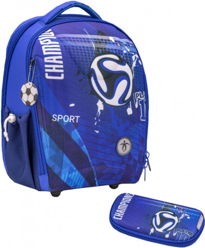 Ранец для мальчика BELMIL STURDY, пенал EVA, 338-82/20-06 SPORT SET