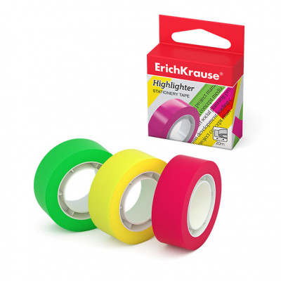 Клейкая лента ErichKrause® Highlighter, 18ммх20м (в коробке по 1 шт.)