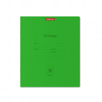 Тетрадь школьная ученическая ErichKrause® Классика Neon зеленая, 12 листов, клетка  (в плёнке по 10 штук)