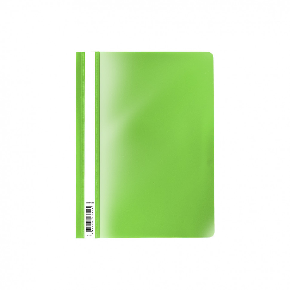Папка-скоросшиватель пластиковая ErichKrause® Fizzy Neon, A4, зеленый (в пакете по 20 шт.)