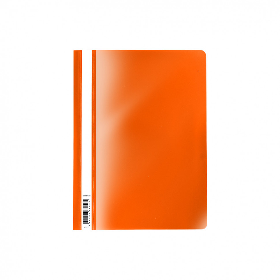 Папка-скоросшиватель пластиковая ErichKrause® Fizzy Neon, A4, оранжевый (в пакете по 20 шт.)