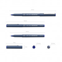 Ручка капиллярная ErichKrause® F-15, цвет чернил: синий, черный, красный (в блистере по 3 шт.)