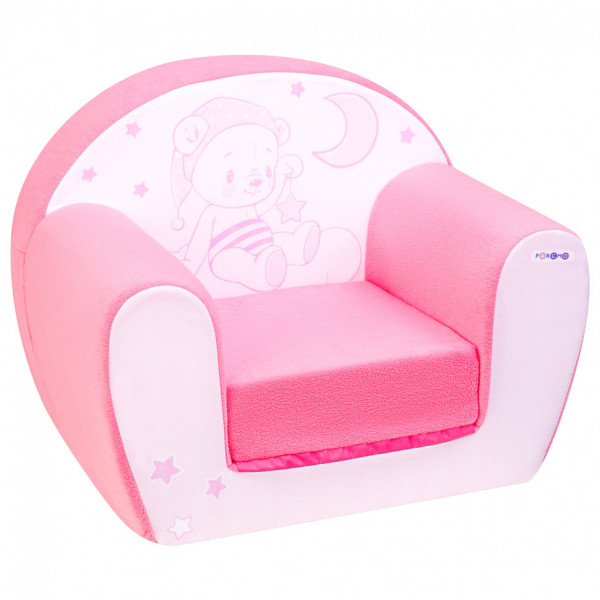 Раскладное бескаркасное (мягкое) детское кресло серии "Дрими", цвет Роуз, Стиль 1