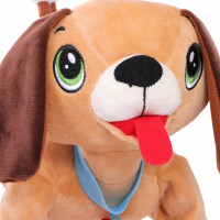 Интерактивная мягкая игрушка собачка на поводке Метис