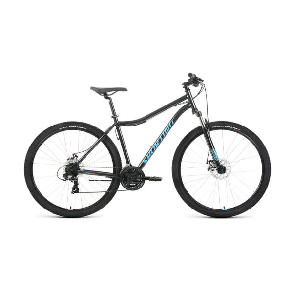 Горный велосипед 29" Forward Sporting 29 2.0 D черный/бирюзовый 2022 г 19" RBK22FW29921