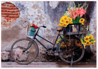 Пазл для детей "Велосипед с цветами", 500 деталей