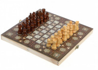 Настольная игра 2 в 1 шахматы, шашки, игровое поле 25*24.5 см