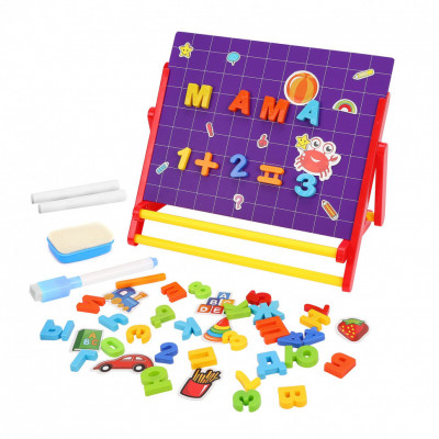 Доска двусторонняя с набором магнитных букв и цифр
