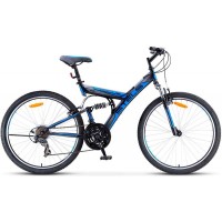 Велосипед гибрид Stels Focus 26" V 18 sp V030 темно-синий/синий (LU086305)
