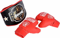 Боксерский набор для детей (перчатки + пояс победителя), в подарочной упаковке