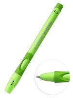 Ручка шариковая Stabilo Leftright для правшей, F, зеленый корпус, цвет чернил: синий, блистер