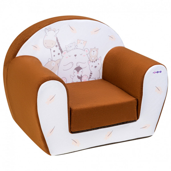 Раскладное бескаркасное (мягкое) детское кресло серии "Дрими", цвет Шоколад, Стиль 1