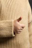 Детский свитер в стиле оверсайз NÖLEBIRD, цвет бежевый