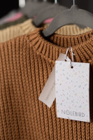 Детский свитер в стиле оверсайз NÖLEBIRD, цвет бежевый