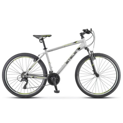 Велосипед гибрид Stels Navigator 590 V K010 серый/салатовый