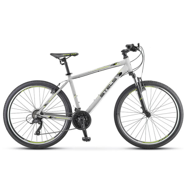 Горный велосипед Stels Navigator 590 V K010 Серый/Салатовый (LU094324)