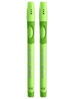 Ручка шариковая Stabilo Leftright для правшей, F, зеленый корпус, цвет чернил: синий, 2 шт в блистере