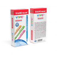 Ручка шариковая автоматическая ErichKrause® VIVO® Spring, цвет чернил синий (в коробке по 12 шт.)