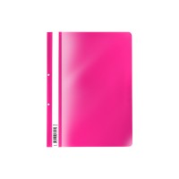 Папка-скоросшиватель с перфорацией пластиковая ErichKrause® Fizzy Neon, A4, розовый (в пакете по 20 шт.)