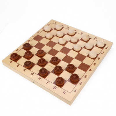 Настольная игра Шашки деревянные, поле 29 см х 29 см