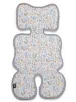 Комплект аксессуаров в коляску (матрасик+подушка) Олени, светло-голубой