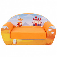Раскладной бескаркасный (мягкий) детский диван серии "Сказки", Кот в сапогах