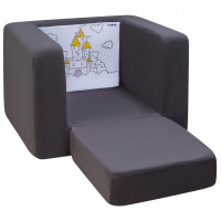 Раскладное бескаркасное (мягкое) детское кресло серии "Дрими", цвет Элис+Дрим