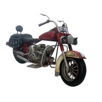 Модель мотоцикла Harley Davidson красный, длина 28 см