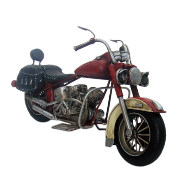 Модель мотоцикла Harley Davidson красный, длина 28 см