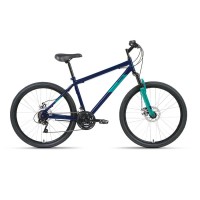 Горный велосипед 26" Altair MTB HT 26 2.0 D 21 скорость, темно-синий/бирюзовый 2022 г 