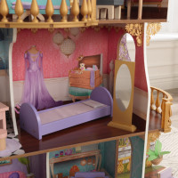 Деревянный кукольный домик "Зачарованный Замок", с мебелью 25 предметов в наборе, свет, звук, для кукол 30 см