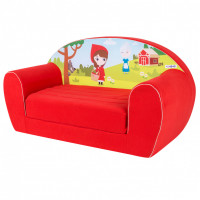 Раскладной бескаркасный (мягкий) детский диван серии "Сказки", Красная шапочка