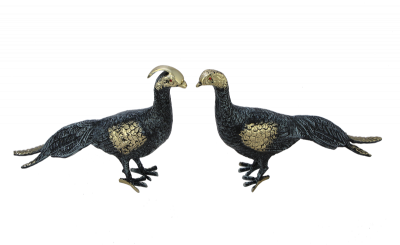 Статуэтка Павлины пара, синие