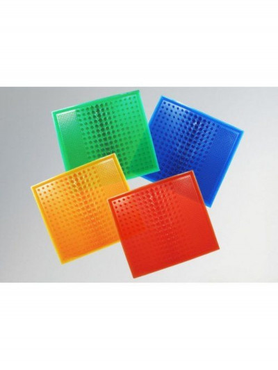 Тонус Профи, массажный, гимнастический коврик 28,5х27 см (синий, красный, зел...