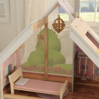 Деревянный кукольный домик "Зоя", с мебелью 18 предметов в наборе, свет, звук, для кукол 30 см