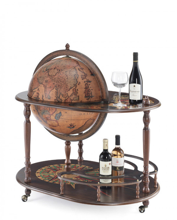 Глобус-бар напольный со столиком "Артемида", диаметр сферы 50 см